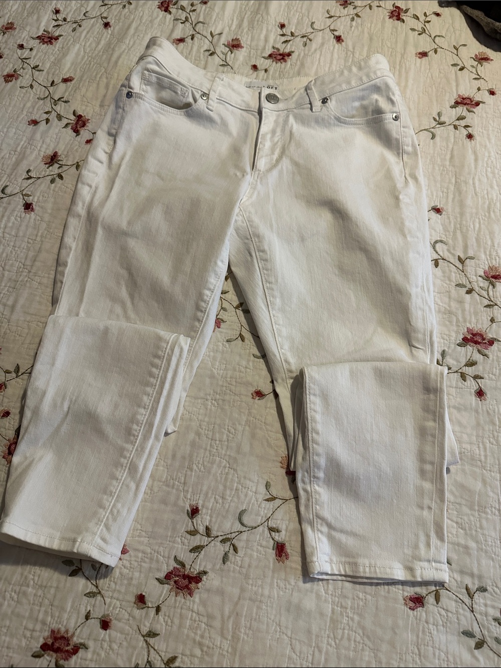 LOFT White Skinny Jeans